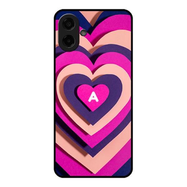 Samsung Galaxy A07 Custom Glass Phone Case - Cute Heart Pattern Design Samsung Galaxy A07 Custom Glass Phone Case - Cute Heart Pattern Design