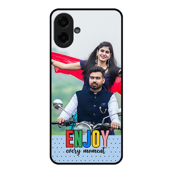 Samsung Galaxy A07 Custom Glass Phone Case - Enjoy Every Moment Design Samsung Galaxy A07 Custom Glass Phone Case - Enjoy Every Moment Design
