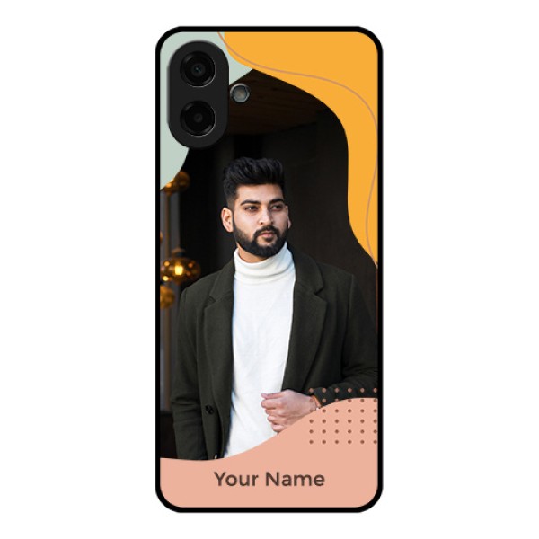 Samsung Galaxy A07 Custom Glass Phone Case - Tri - Coloured Overlay Design Samsung Galaxy A07 Custom Glass Phone Case - Tri - Coloured Overlay Design