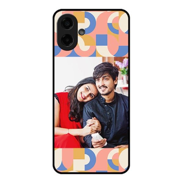 Samsung Galaxy A07 Custom Glass Phone Case - Semi - Circle Maze Pattern Design Samsung Galaxy A07 Custom Glass Phone Case - Semi - Circle Maze Pattern Design