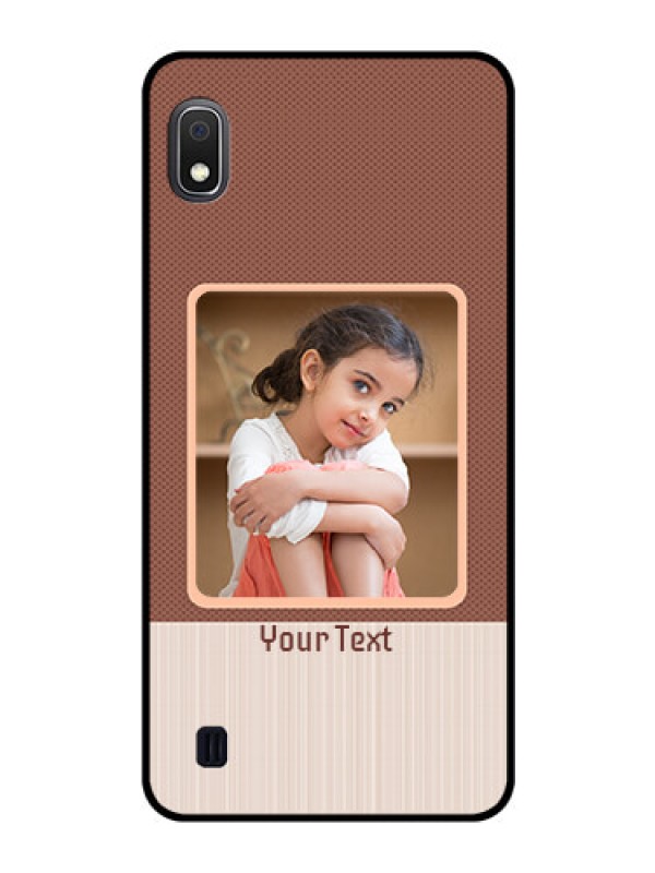 Custom Galaxy A10 Custom Glass Phone Case - Simple Pic Upload Design