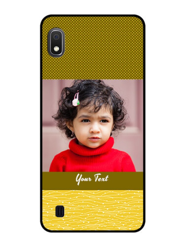 Custom Galaxy A10 Custom Glass Phone Case - Simple Green Color Design