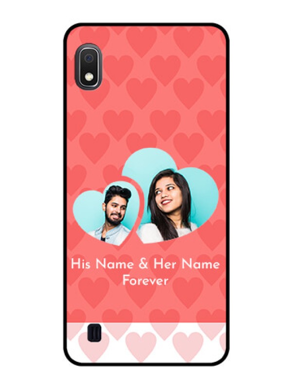 Custom Galaxy A10 Personalized Glass Phone Case - Couple Pic Upload Design