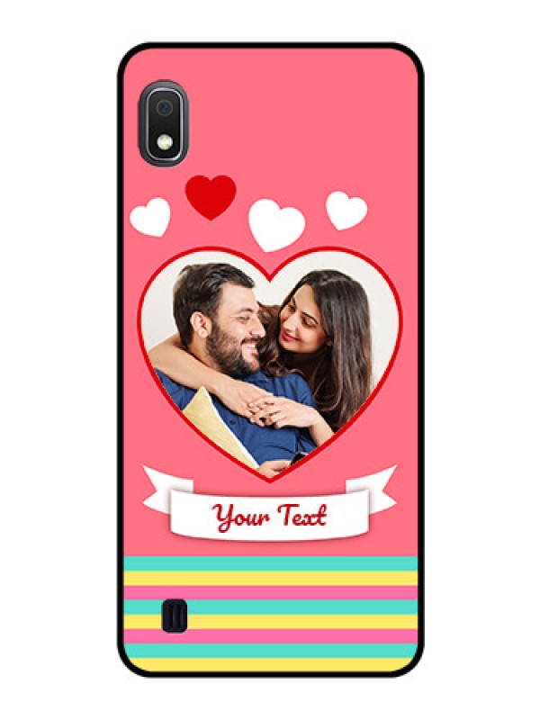 Custom Galaxy A10 Photo Printing on Glass Case - Love Doodle Design