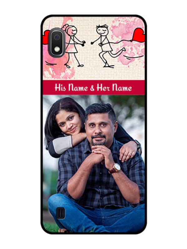 Custom Galaxy A10 Photo Printing on Glass Case - You and Me Case Design