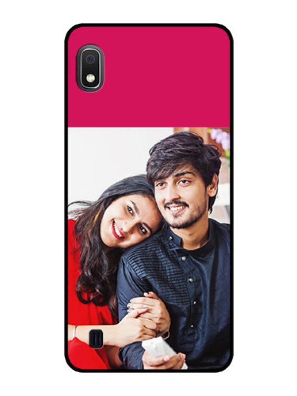 Custom Galaxy A10 Custom Glass Mobile Case - Anniversary Cover Design