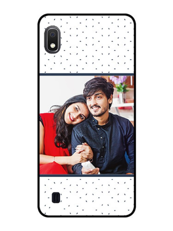 Custom Galaxy A10 Personalized Glass Phone Case - Premium Dot Design