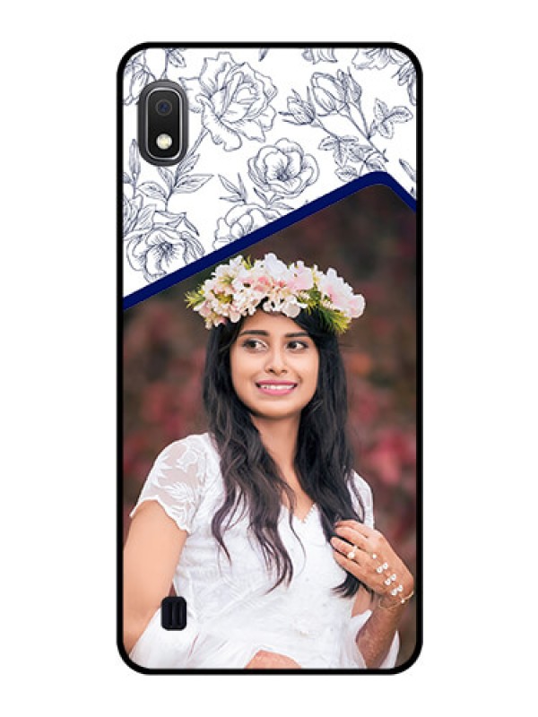 Custom Galaxy A10 Personalized Glass Phone Case - Premium Floral Design