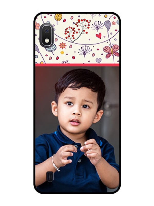 Custom Galaxy A10 Custom Glass Mobile Case - Premium Floral Design