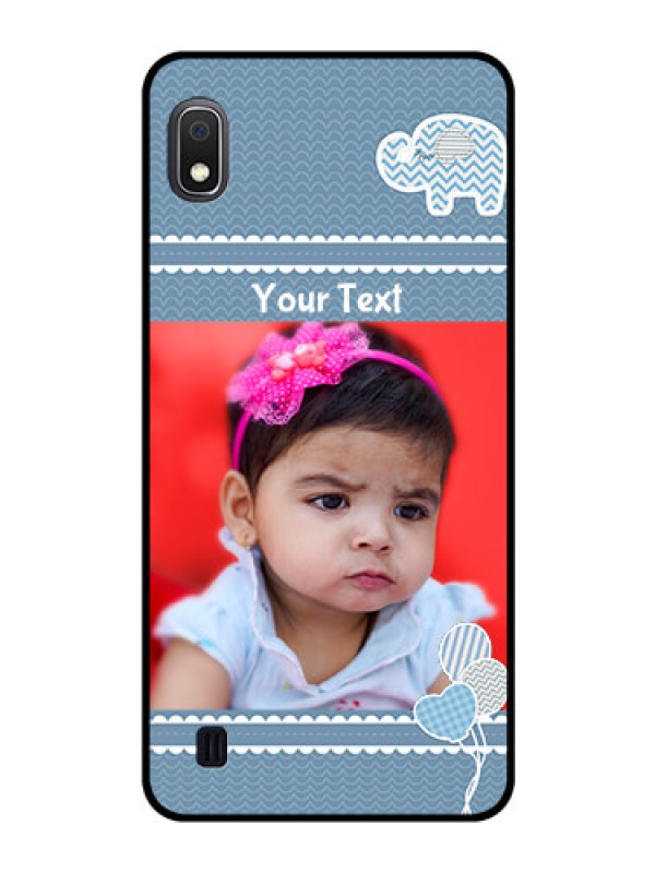 Custom Galaxy A10 Photo Printing on Glass Case - with Kids Pattern Design
