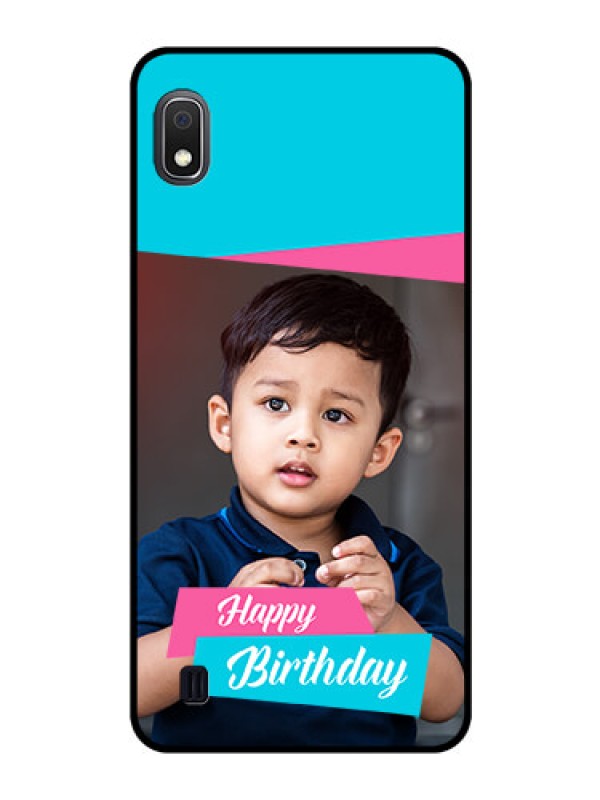 Custom Galaxy A10 Personalized Glass Phone Case - Image Holder with 2 Color Design