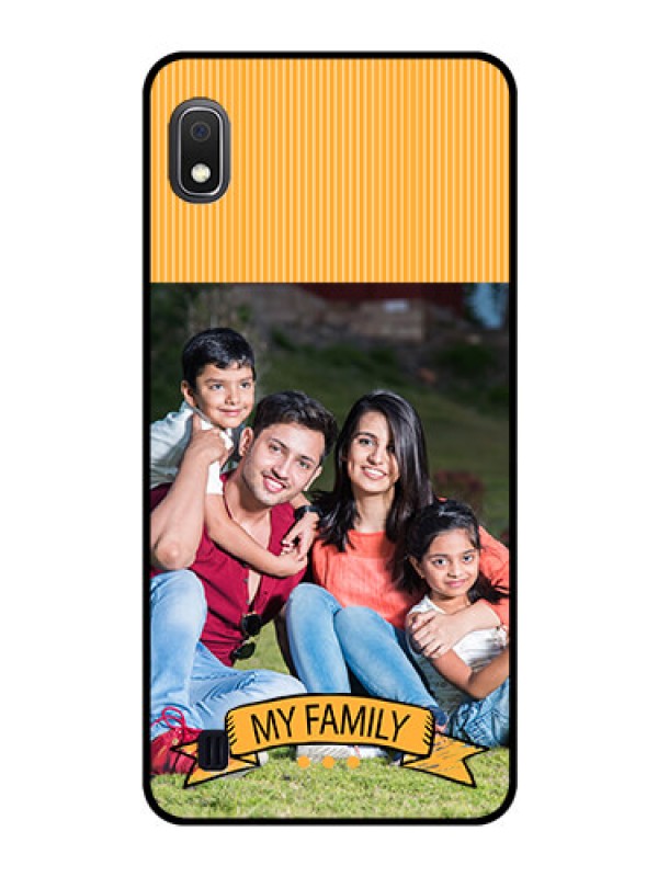 Custom Galaxy A10 Custom Glass Phone Case - My Family Design
