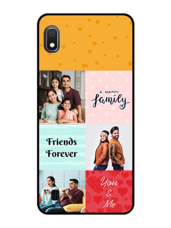 Custom Galaxy A10 Personalized Glass Phone Case - Images with Quotes Design