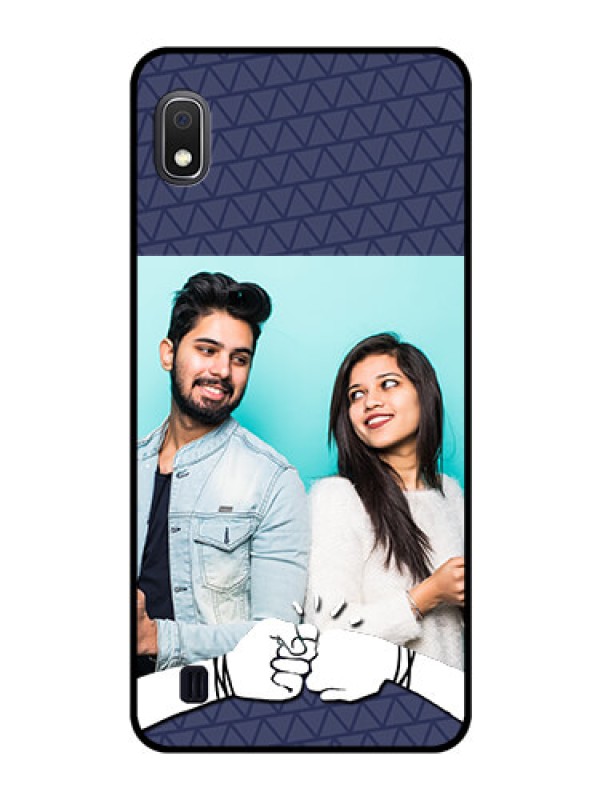 Custom Galaxy A10 Photo Printing on Glass Case - with Best Friends Design 