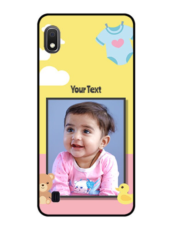 Custom Galaxy A10 Photo Printing on Glass Case - Kids 2 Color Design