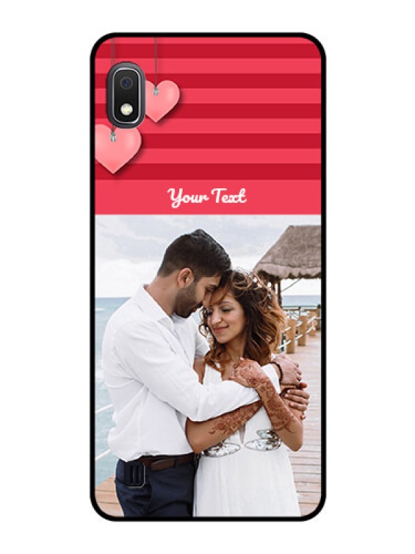 Custom Galaxy A10 Custom Glass Phone Case - Valentines Day Design