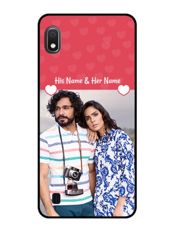 Custom Galaxy A10 Photo Printing on Glass Case - Simple Love Design