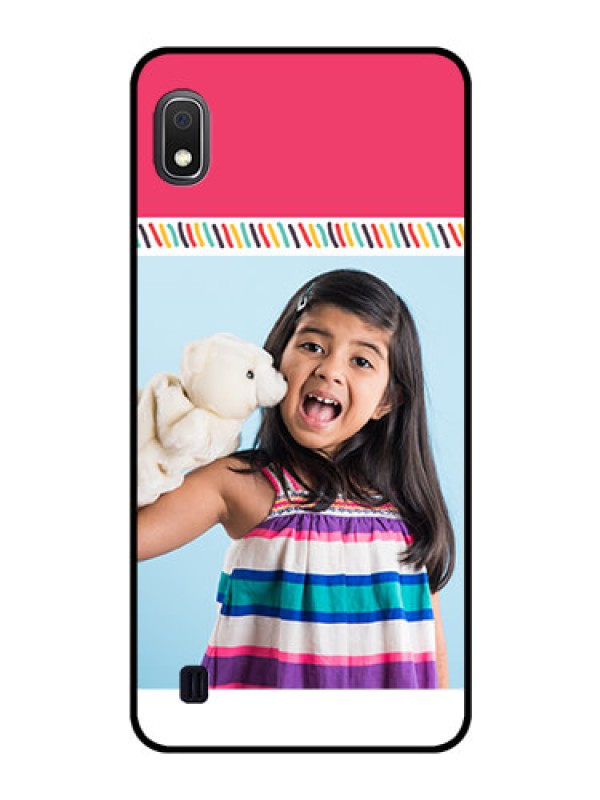 Custom Galaxy A10 Personalized Glass Phone Case - Line art design