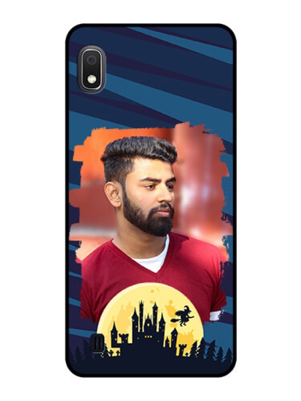 Custom Galaxy A10 Photo Printing on Glass Case - Halloween Witch Design 