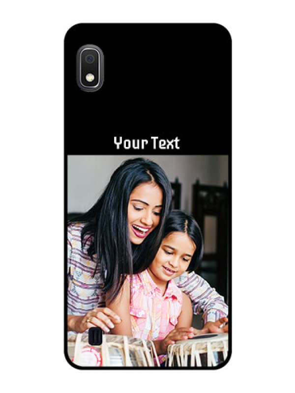 Custom Galaxy A10 Photo with Name on Glass Phone Case