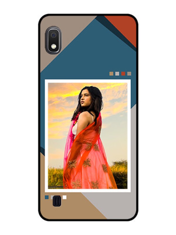 Custom Galaxy A10 Personalized Glass Phone Case - Retro color pallet Design