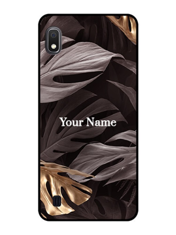 Custom Galaxy A10 Personalised Glass Phone Case - Wild Leaves digital paint Design