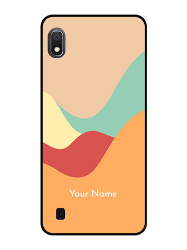 Custom Galaxy A10 Personalized Glass Phone Case - Ocean Waves Multi-colour Design