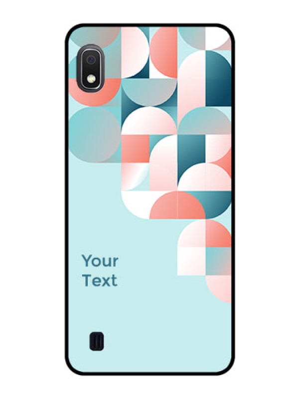 Custom Galaxy A10 Custom Glass Phone Case - Stylish Semi-circle Pattern Design