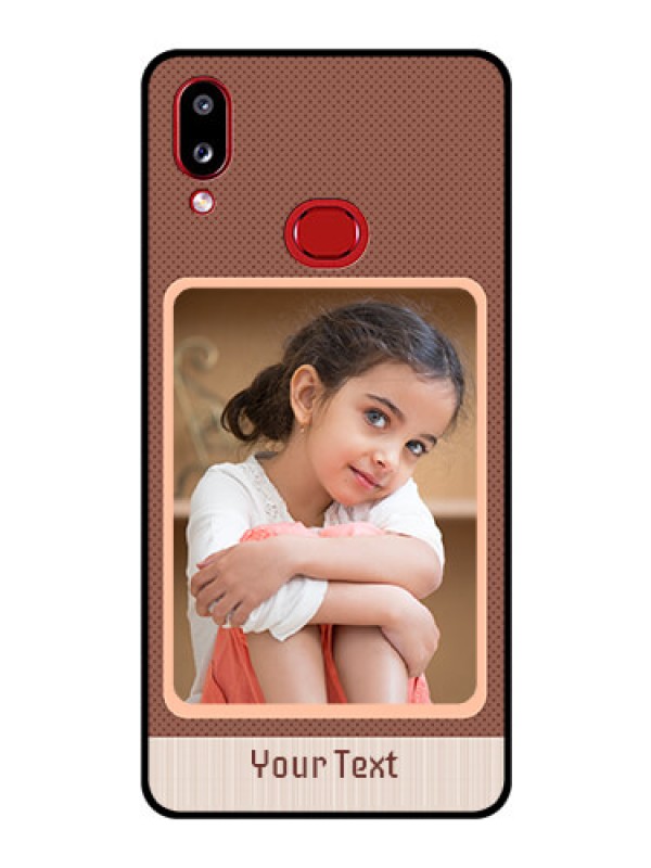 Custom Galaxy A10s Custom Glass Phone Case - Simple Pic Upload Design