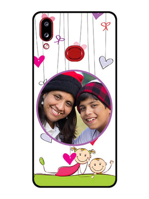Custom Galaxy A10s Photo Printing on Glass Case - Cute Kids Phone Case Design