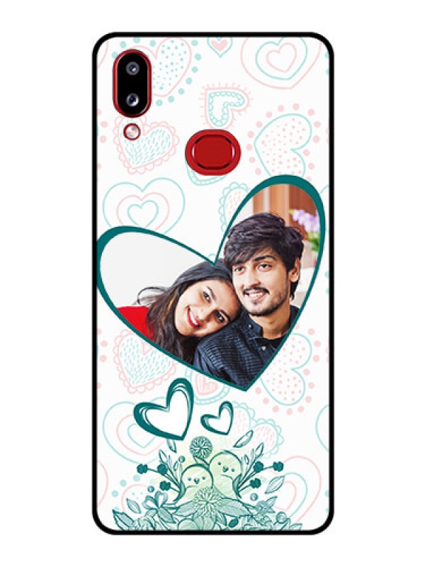 Custom Galaxy A10s Photo Printing on Glass Case - Premium Couple Design
