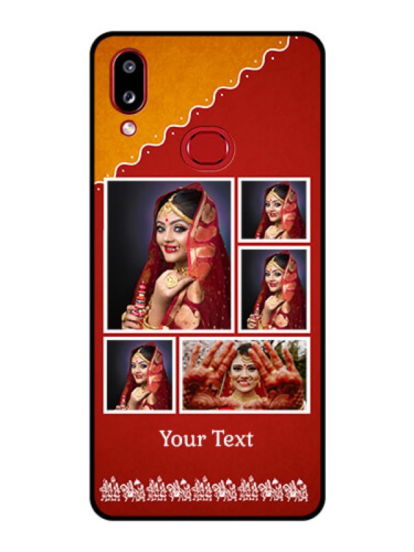 Custom Galaxy A10s Personalized Glass Phone Case - Wedding Pic Upload Design