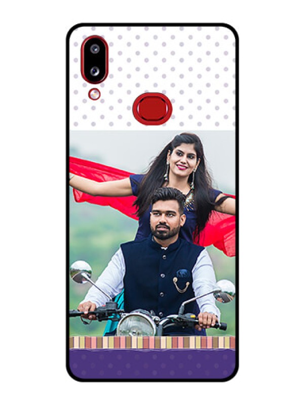 Custom Galaxy A10s Photo Printing on Glass Case - Cute Family Design