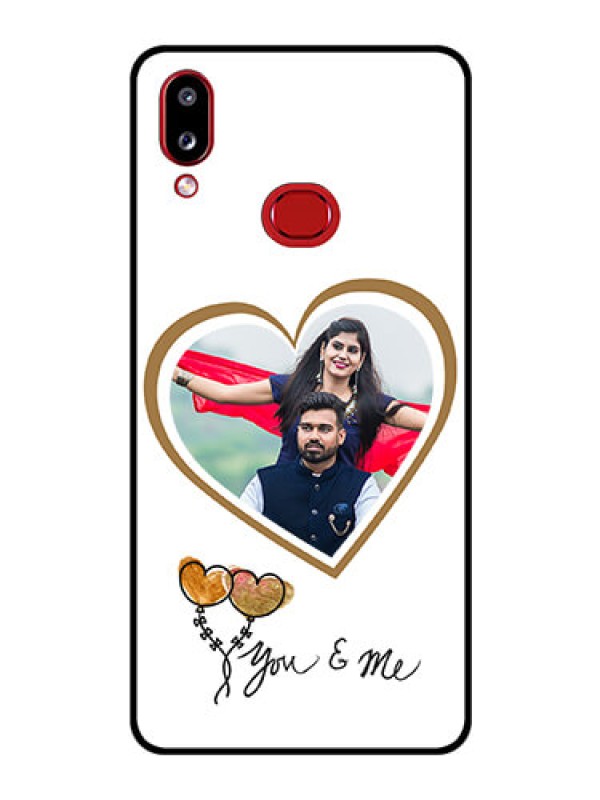 Custom Galaxy A10s Custom Glass Mobile Case - You & Me Design