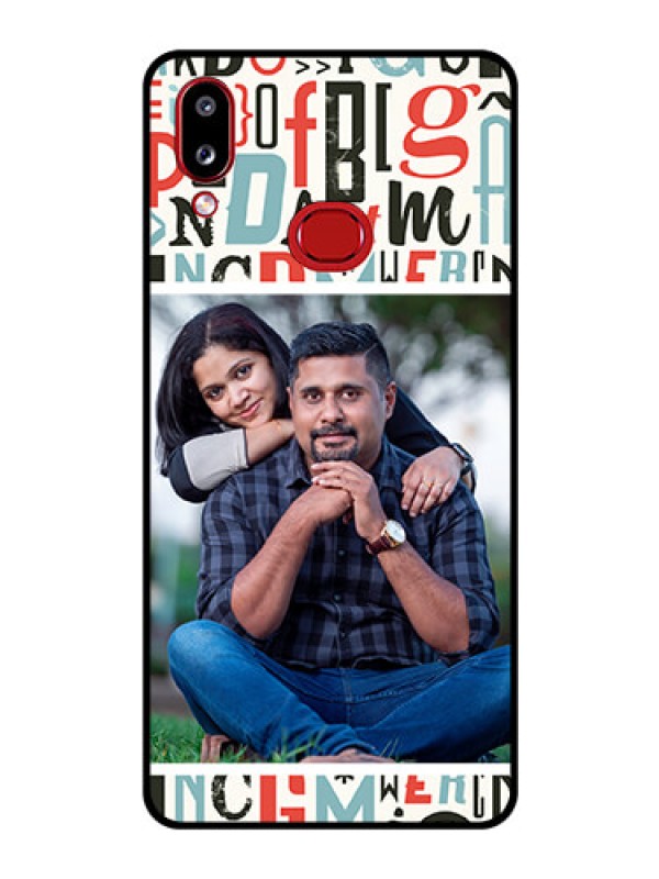 Custom Galaxy A10s Personalized Glass Phone Case - Alphabet Design