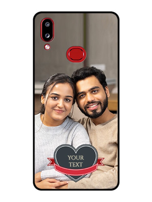 Custom Galaxy A10s Custom Glass Phone Case - Just Married Couple Design