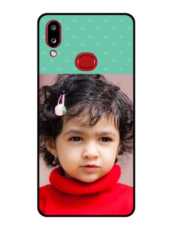 Custom Galaxy A10s Custom Glass Phone Case - Lovers Picture Design