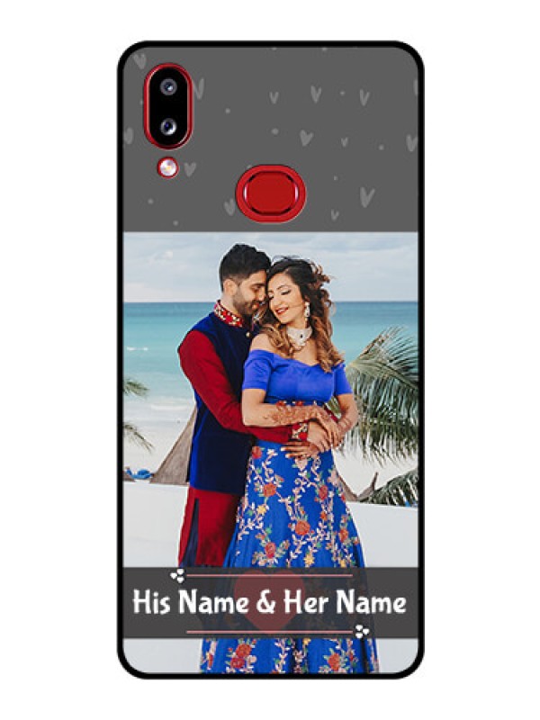 Custom Galaxy A10s Custom Glass Mobile Case - Buy Love Design with Photo Online