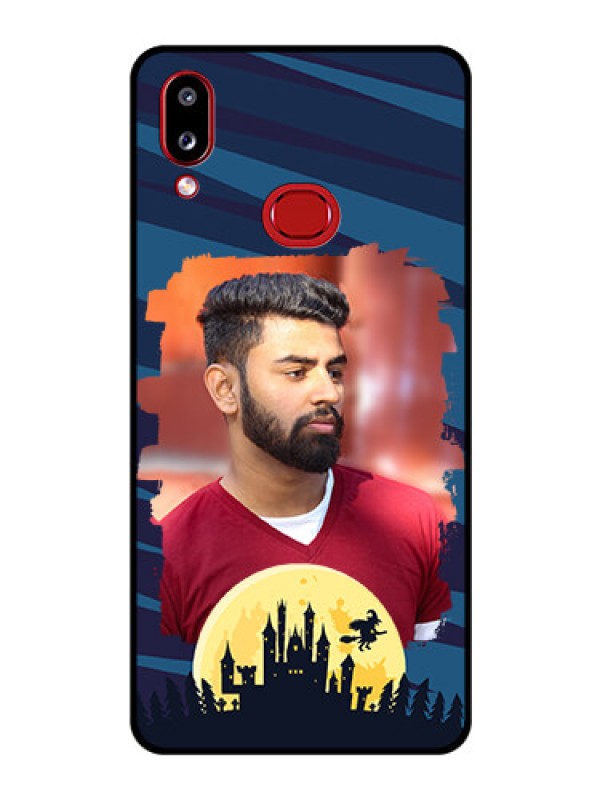 Custom Galaxy A10s Photo Printing on Glass Case - Halloween Witch Design 