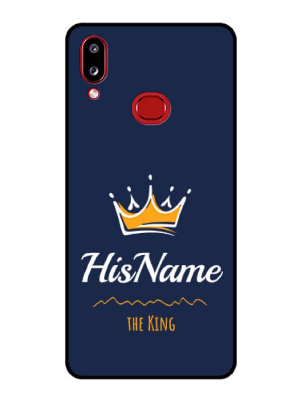 Custom Galaxy A10s Glass Phone Case King with Name