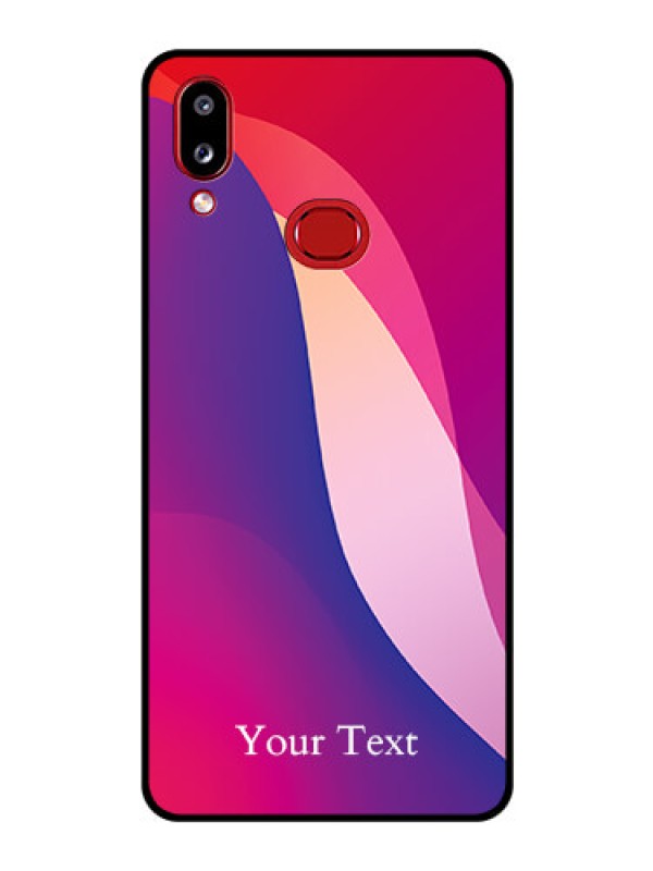 Custom Galaxy A10s Personalized Glass Phone Case - Digital abstract Overlap Design