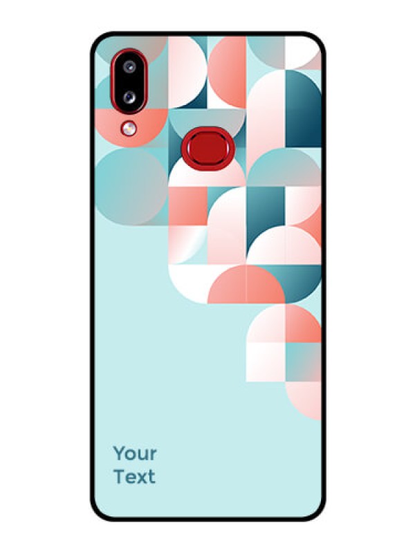 Custom Galaxy A10s Custom Glass Phone Case - Stylish Semi-circle Pattern Design