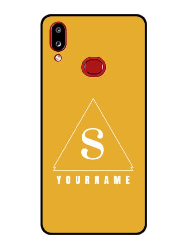 Custom Galaxy A10s Personalized Glass Phone Case - simple triangle Design