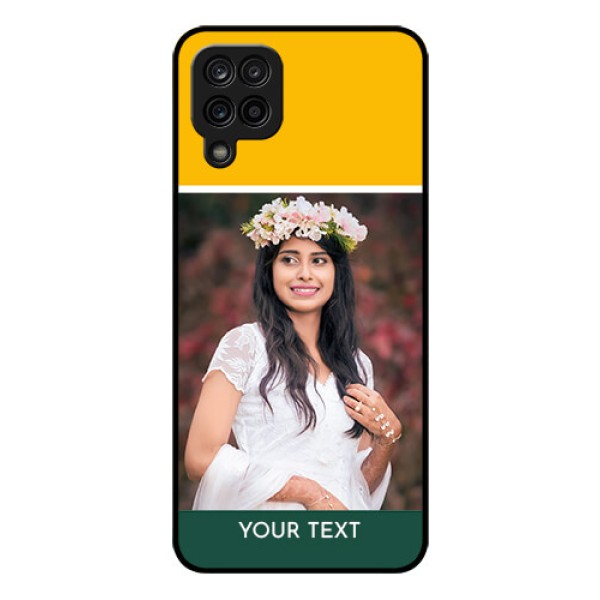 Galaxy A12 Photo Printing on Glass Case - Love You Design