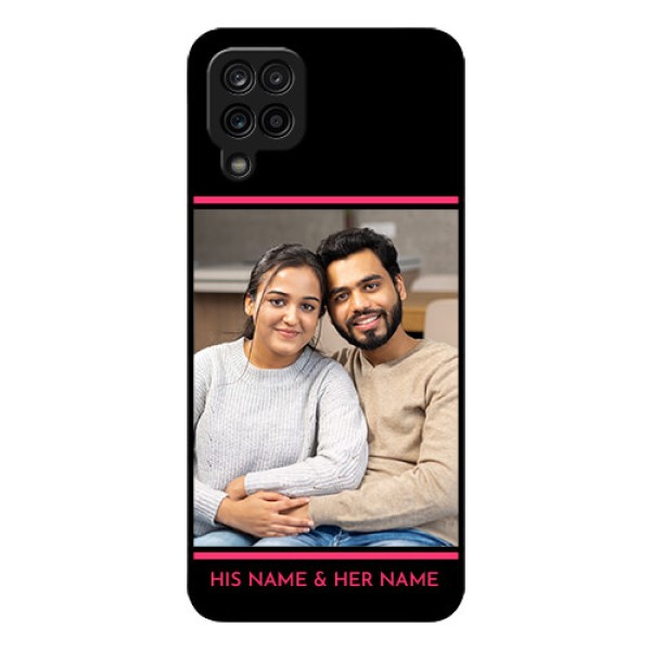Galaxy A12 Custom Glass Mobile Case - with Add Text Design