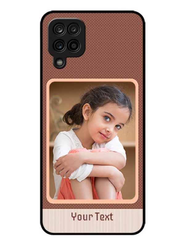 Custom Galaxy A12 Custom Glass Phone Case - Simple Pic Upload Design