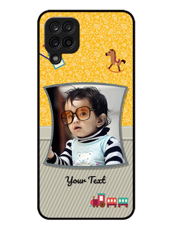 Custom Galaxy A12 Personalized Glass Phone Case - Baby Picture Upload Design
