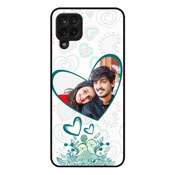 Galaxy A12 Photo Printing on Glass Case - Premium Couple Design Galaxy A12 Photo Printing on Glass Case - Premium Couple Design