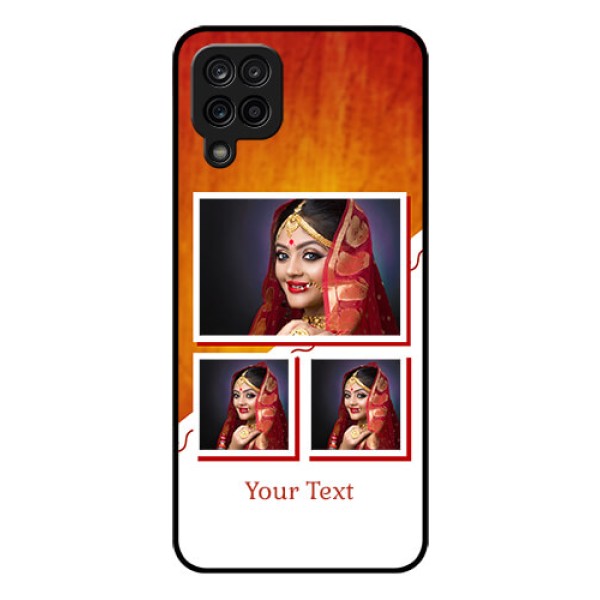 Galaxy A12 Custom Glass Phone Case - Wedding Memories Design Galaxy A12 Custom Glass Phone Case - Wedding Memories Design