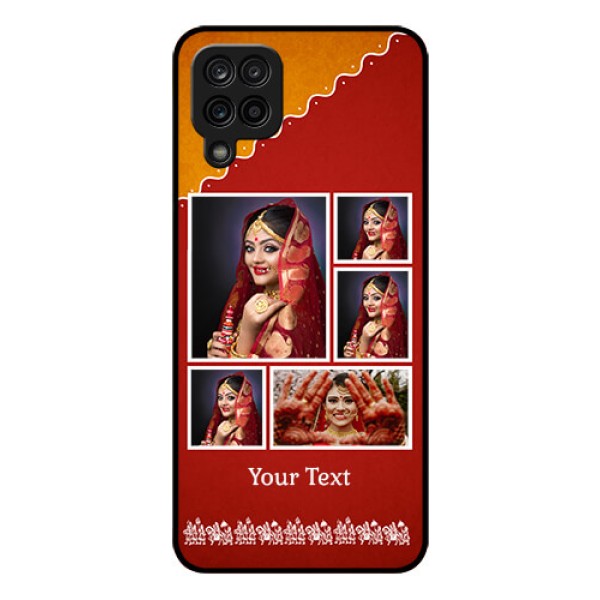 Galaxy A12 Personalized Glass Phone Case - Wedding Pic Upload Design Galaxy A12 Personalized Glass Phone Case - Wedding Pic Upload Design